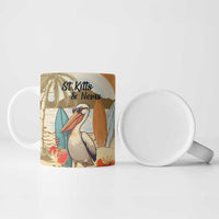 Personalized Saint Kitts And Nevis Ceramic Mug Brown Pelican Beach Vibe - Wonder Print Shop