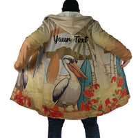 Personalized Saint Kitts And Nevis Cloak Brown Pelican Beach Vibe - Wonder Print Shop