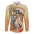 Personalized Saint Kitts And Nevis Family Matching Long Sleeve Bodycon Dress and Hawaiian Shirt Brown Pelican Beach Vibe - Wonder Print Shop