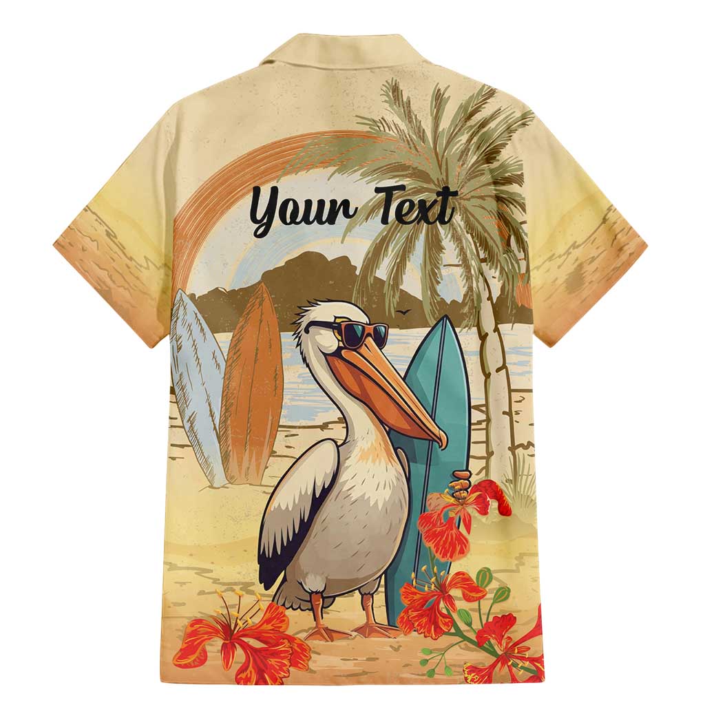 Personalized Saint Kitts And Nevis Family Matching Mermaid Dress and Hawaiian Shirt Brown Pelican Beach Vibe - Wonder Print Shop