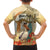 Personalized Saint Kitts And Nevis Family Matching Off The Shoulder Long Sleeve Dress and Hawaiian Shirt Brown Pelican Beach Vibe - Wonder Print Shop