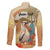 Personalized Saint Kitts And Nevis Family Matching Off The Shoulder Long Sleeve Dress and Hawaiian Shirt Brown Pelican Beach Vibe - Wonder Print Shop