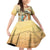 Personalized Saint Kitts And Nevis Family Matching Off Shoulder Short Dress and Hawaiian Shirt Brown Pelican Beach Vibe - Wonder Print Shop