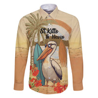 Personalized Saint Kitts And Nevis Family Matching Puletasi and Hawaiian Shirt Brown Pelican Beach Vibe - Wonder Print Shop