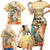 Personalized Saint Kitts And Nevis Family Matching Short Sleeve Bodycon Dress and Hawaiian Shirt Brown Pelican Beach Vibe - Wonder Print Shop