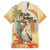 Personalized Saint Kitts And Nevis Family Matching Short Sleeve Bodycon Dress and Hawaiian Shirt Brown Pelican Beach Vibe - Wonder Print Shop