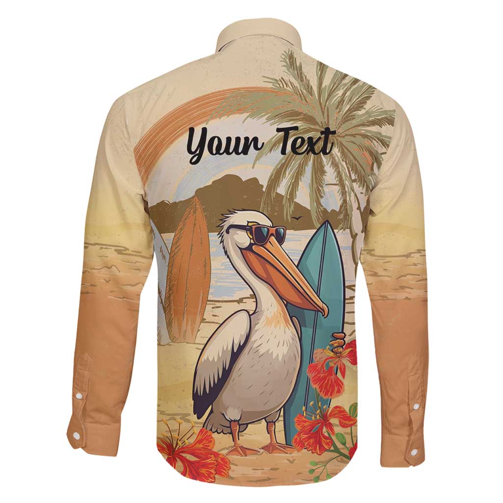 Personalized Saint Kitts And Nevis Family Matching Summer Maxi Dress and Hawaiian Shirt Brown Pelican Beach Vibe - Wonder Print Shop