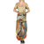 Personalized Saint Kitts And Nevis Family Matching Summer Maxi Dress and Hawaiian Shirt Brown Pelican Beach Vibe - Wonder Print Shop