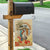 Personalized Saint Kitts And Nevis Garden Flag Brown Pelican Beach Vibe - Wonder Print Shop