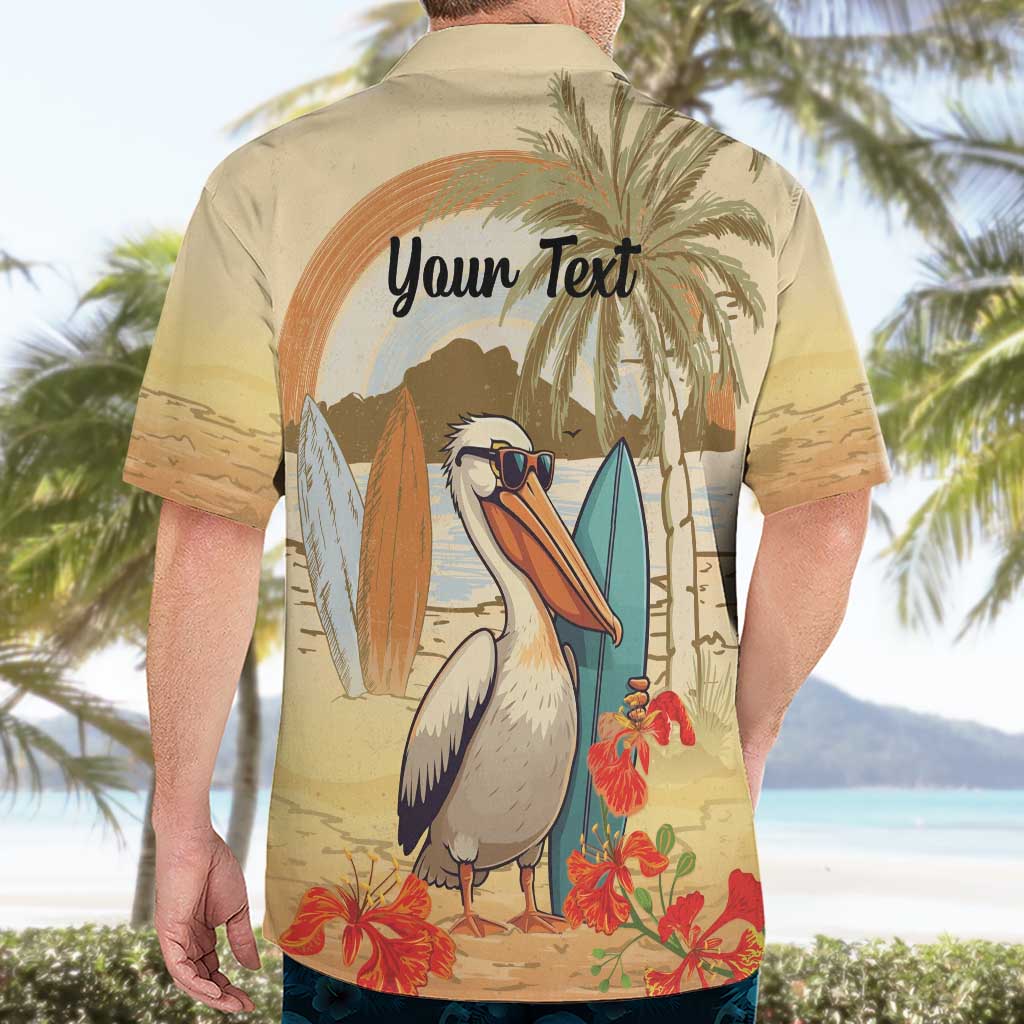 Personalized Saint Kitts And Nevis Hawaiian Shirt Brown Pelican Beach Vibe - Wonder Print Shop