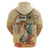Personalized Saint Kitts And Nevis Hoodie Brown Pelican Beach Vibe - Wonder Print Shop