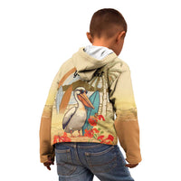 Personalized Saint Kitts And Nevis Kid Hoodie Brown Pelican Beach Vibe - Wonder Print Shop
