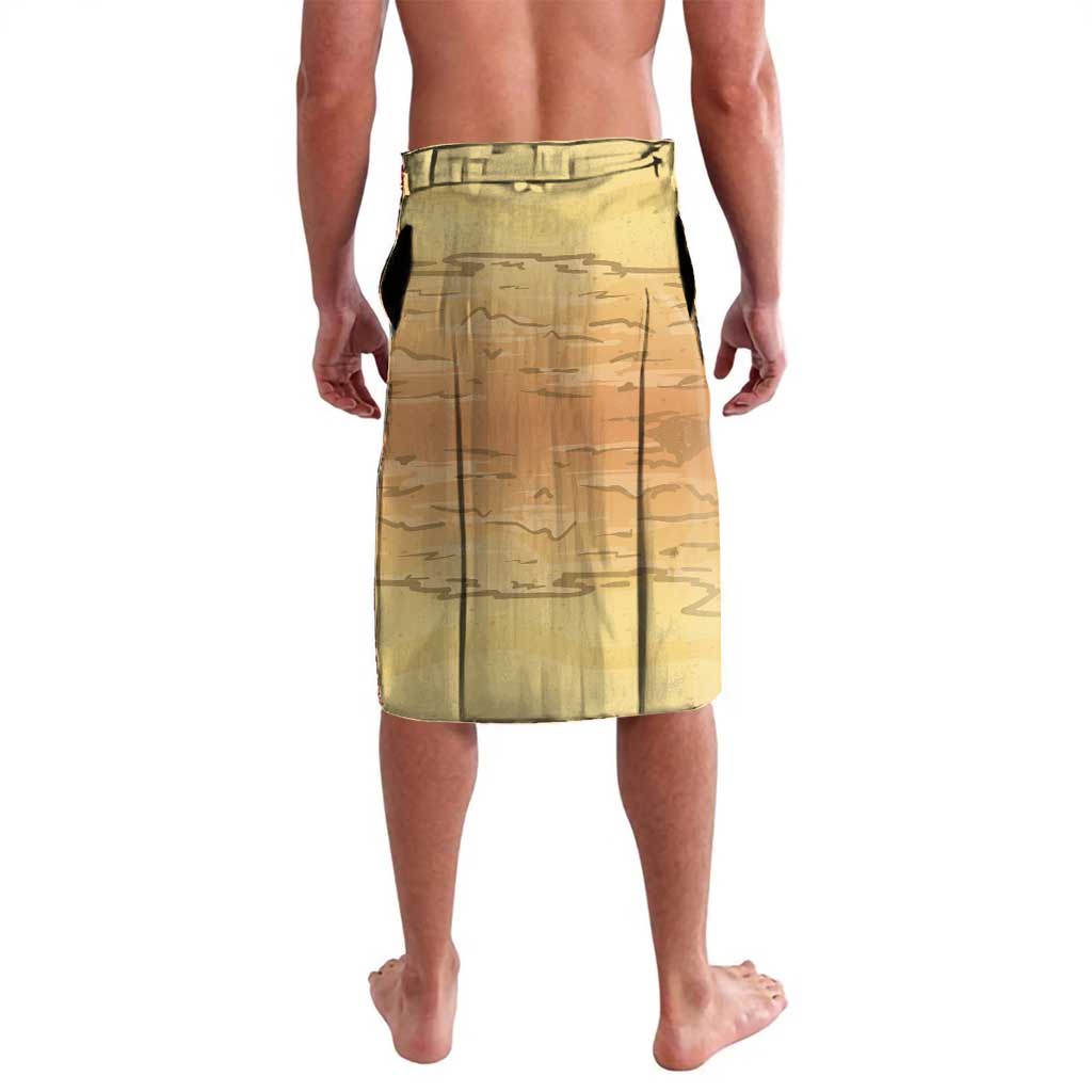 Personalized Saint Kitts And Nevis Lavalava Brown Pelican Beach Vibe - Wonder Print Shop