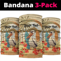 Personalized Saint Kitts And Nevis Neck Gaiter Brown Pelican Beach Vibe - Wonder Print Shop