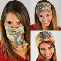 Personalized Saint Kitts And Nevis Neck Gaiter Brown Pelican Beach Vibe - Wonder Print Shop