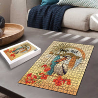 Personalized Saint Kitts And Nevis Puzzle Brown Pelican Beach Vibe - Wonder Print Shop