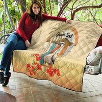 Personalized Saint Kitts And Nevis Quilt Brown Pelican Beach Vibe - Wonder Print Shop