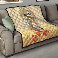 Personalized Saint Kitts And Nevis Quilt Brown Pelican Beach Vibe - Wonder Print Shop