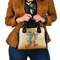 Personalized Saint Kitts And Nevis Shoulder Handbag Brown Pelican Beach Vibe - Wonder Print Shop