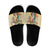 Personalized Saint Kitts And Nevis Slide Sandals Brown Pelican Beach Vibe - Wonder Print Shop
