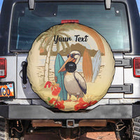 Personalized Saint Kitts And Nevis Spare Tire Cover Brown Pelican Beach Vibe - Wonder Print Shop