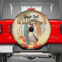 Personalized Saint Kitts And Nevis Spare Tire Cover Brown Pelican Beach Vibe - Wonder Print Shop