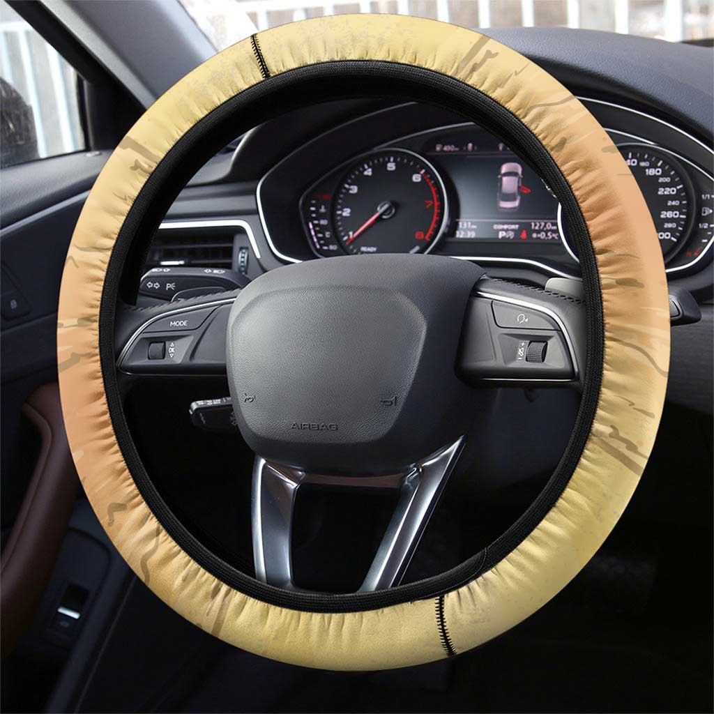 Saint Kitts And Nevis Steering Wheel Cover Brown Pelican Beach Vibe - Wonder Print Shop