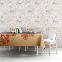 Personalized Saint Kitts And Nevis Tablecloth Brown Pelican Beach Vibe - Wonder Print Shop