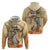 Personalized Saint Kitts And Nevis Zip Hoodie Brown Pelican Beach Vibe - Wonder Print Shop