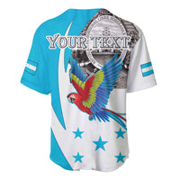 Personalized Honduras Independence Day Baseball Jersey Scarlet Macaw With Coat Of Arms LT18