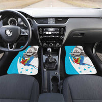 Personalized Honduras Independence Day Car Mats Scarlet Macaw With Coat Of Arms LT18