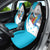 Personalized Honduras Independence Day Car Seat Cover Scarlet Macaw With Coat Of Arms LT18