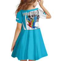 Personalized Honduras Independence Day Family Matching Puletasi and Hawaiian Shirt Scarlet Macaw With Coat Of Arms LT18