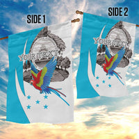 Personalized Honduras Independence Day Garden Flag Scarlet Macaw With Coat Of Arms LT18