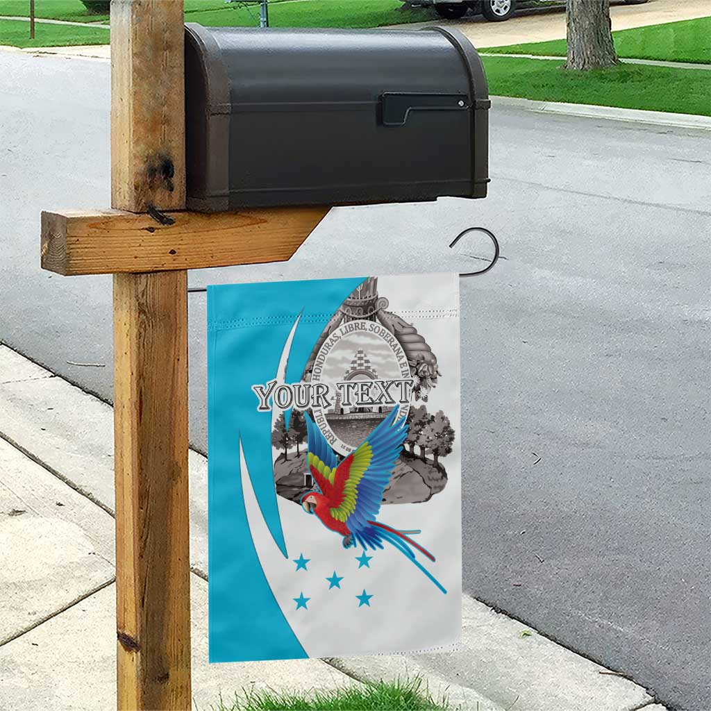 Personalized Honduras Independence Day Garden Flag Scarlet Macaw With Coat Of Arms LT18