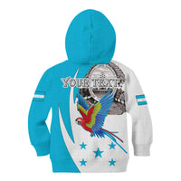 Personalized Honduras Independence Day Kid Hoodie Scarlet Macaw With Coat Of Arms LT18