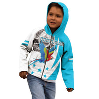 Personalized Honduras Independence Day Kid Hoodie Scarlet Macaw With Coat Of Arms LT18