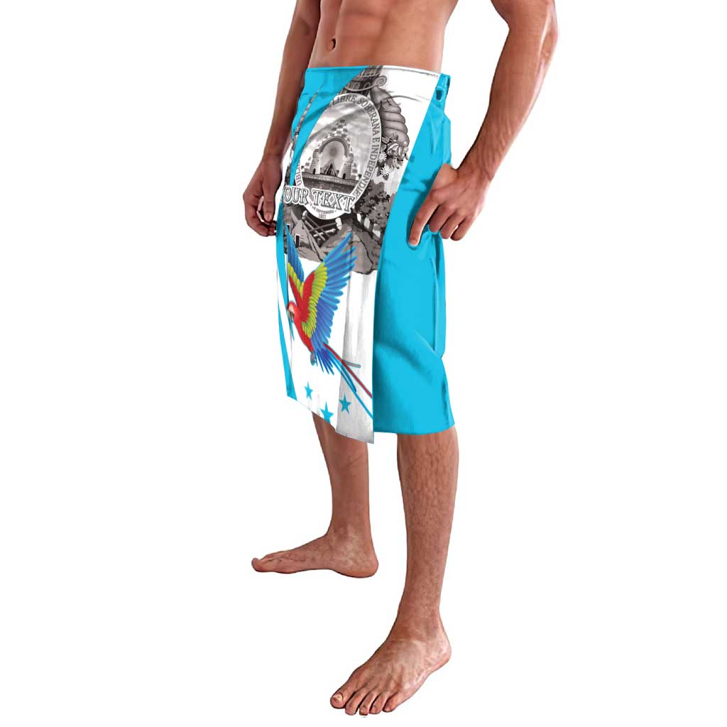 Personalized Honduras Independence Day Lavalava Scarlet Macaw With Coat Of Arms LT18