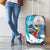 Personalized Honduras Independence Day Luggage Cover Scarlet Macaw With Coat Of Arms LT18