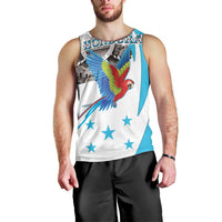Personalized Honduras Independence Day Men Tank Top Scarlet Macaw With Coat Of Arms LT18