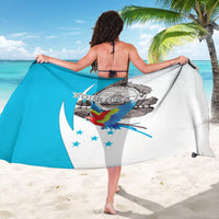 Personalized Honduras Independence Day Sarong Scarlet Macaw With Coat Of Arms LT18