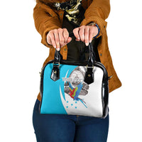 Personalized Honduras Independence Day Shoulder Handbag Scarlet Macaw With Coat Of Arms LT18
