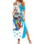 Personalized Honduras Independence Day Summer Maxi Dress Scarlet Macaw With Coat Of Arms LT18