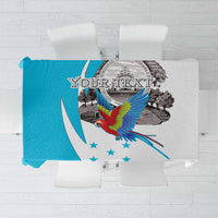 Personalized Honduras Independence Day Tablecloth Scarlet Macaw With Coat Of Arms LT18