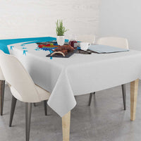 Personalized Honduras Independence Day Tablecloth Scarlet Macaw With Coat Of Arms LT18