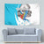 Personalized Honduras Independence Day Tapestry Scarlet Macaw With Coat Of Arms LT18