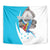 Personalized Honduras Independence Day Tapestry Scarlet Macaw With Coat Of Arms LT18