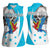 Personalized Honduras Independence Day Women Sleeveless Polo Shirt Scarlet Macaw With Coat Of Arms LT18