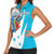 Personalized Honduras Independence Day Women Sleeveless Polo Shirt Scarlet Macaw With Coat Of Arms LT18