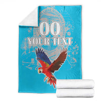 Custom Honduras Independence Day Blanket Scarlet Macaw With Orchid Flower